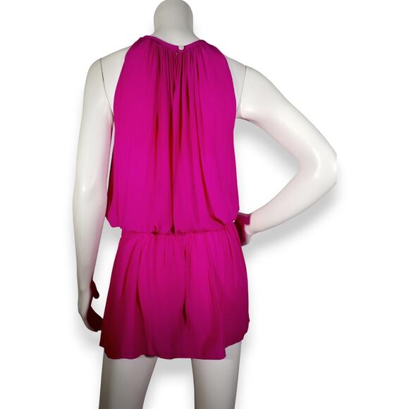 Ramy Brook Hot Pink Sleeveless Blouson Mini Dress Size Medium - Picture 3 of 7